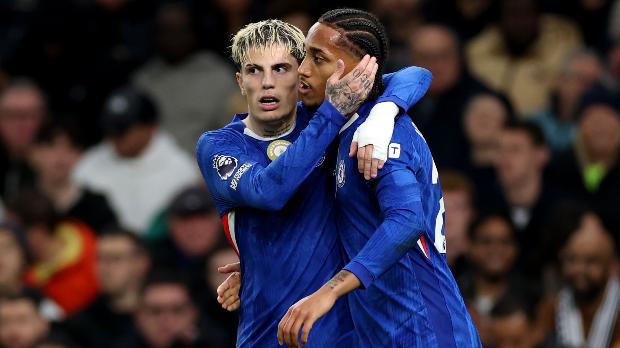Video: Chelsea’s Pedro Neto Caught in Heated Exchange with Tottenham Fans During Bench Moment in Blues’ Win Over Spurs