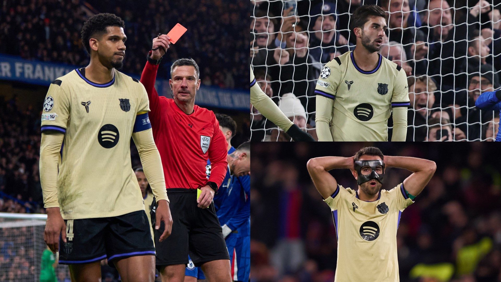 Barcelona Player Ratings vs. Chelsea: Ronald Araujo’s Red Card Epitomizes Blaugrana’s Disappointing Performance as Ferran Torres, Jules Kounde, and Others Struggle in Champions League Defeat